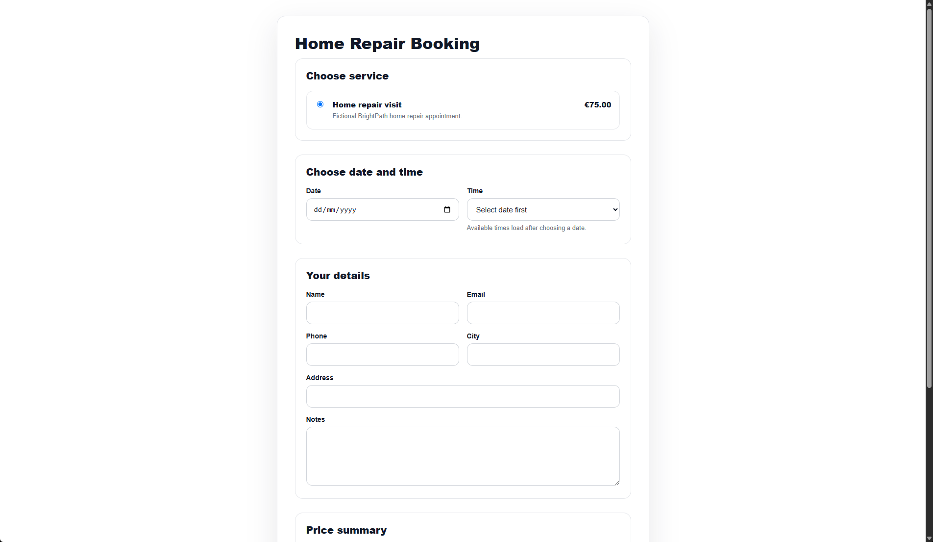 Show customer view