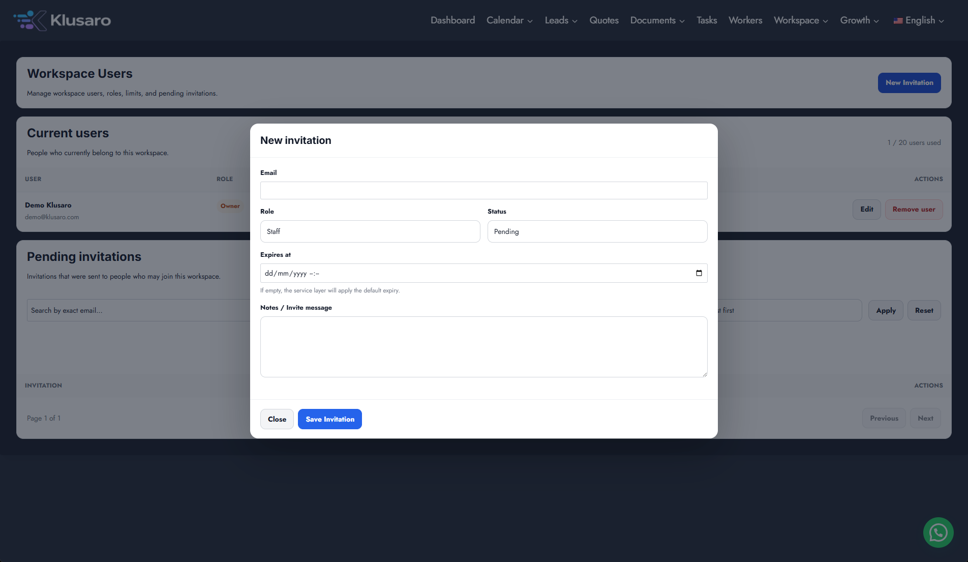 Show Owner-side workflow